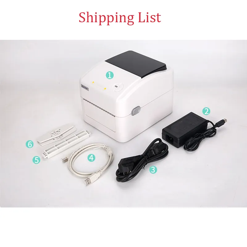 Xprinter 4 Inch Thermal Label Printer Shipping Label Printer Barcode Sticker Machine 420b Usb 0492