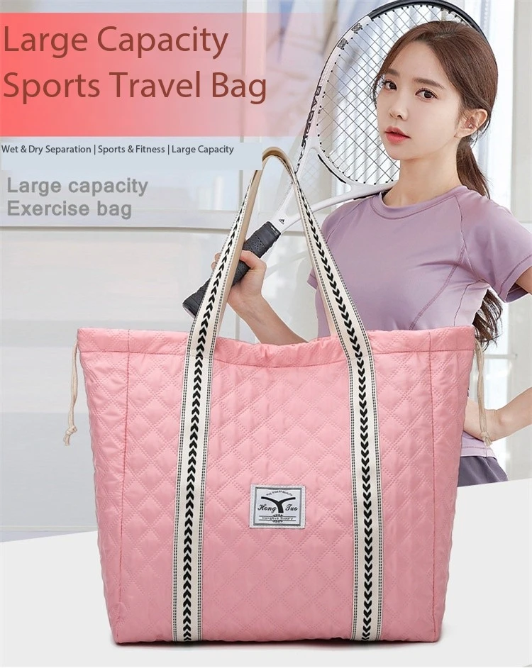 Women Sports Gym Backpack Wet Dry Waterproof Handbag Lingge Large Capacity Travel Duffle Bag Tote Bag Fitness Training Yoga Bags