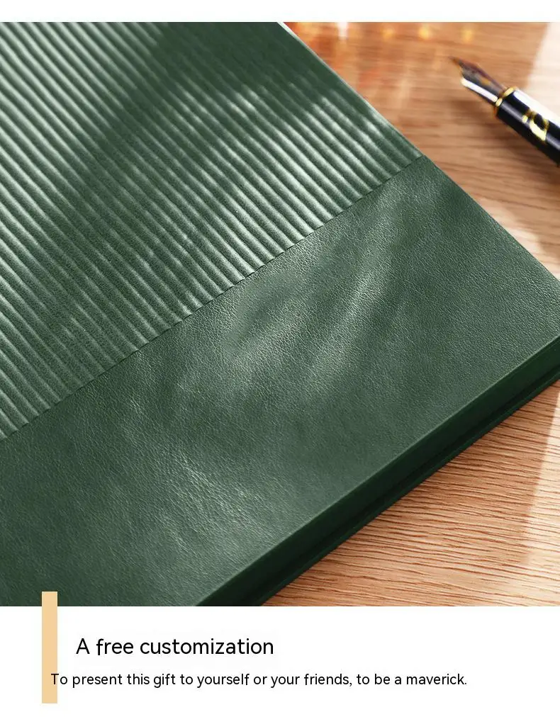 320 Pages A5 Business Soft Leather Notebook Work Notebook Exquisite Simple Diary Meeting Minutes Notebook Weekly Planner Gifts