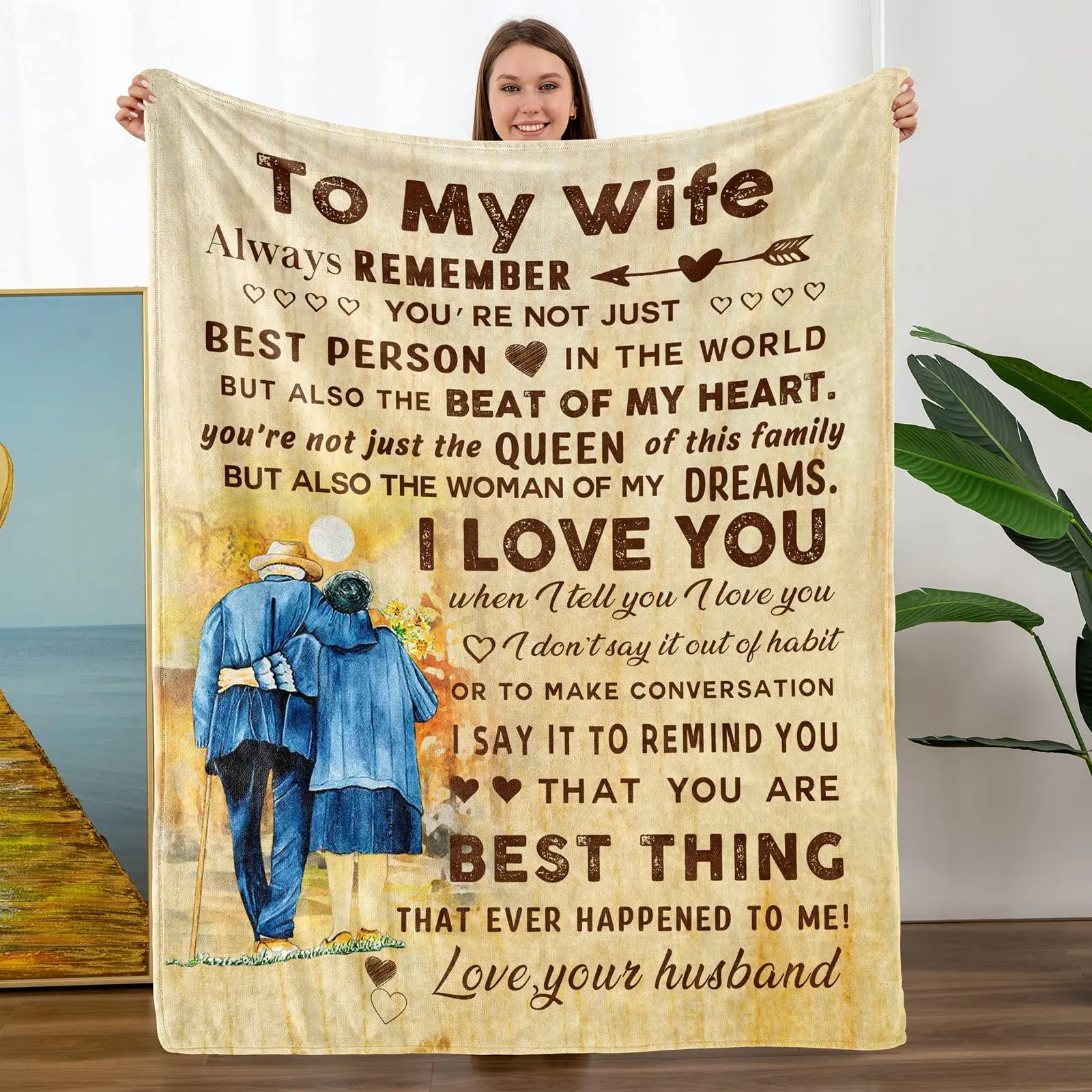 OEM Gifts for Wife, Husband Wedding Anniversary , Birthday, Christmas, Valentines, Gift Blanket