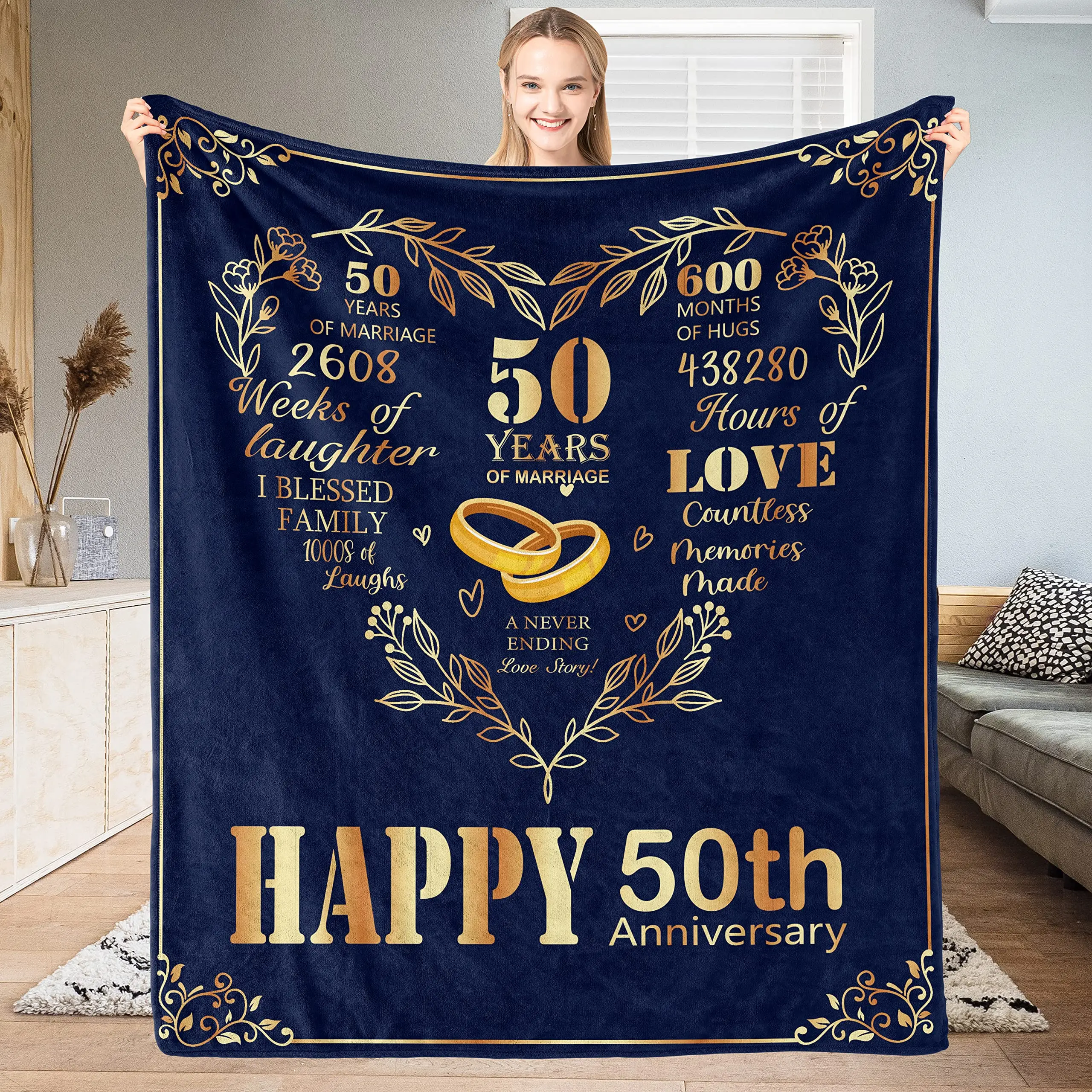 OEM Gifts for Wife, Husband Wedding Anniversary , Birthday, Christmas, Valentines, Gift Blanket