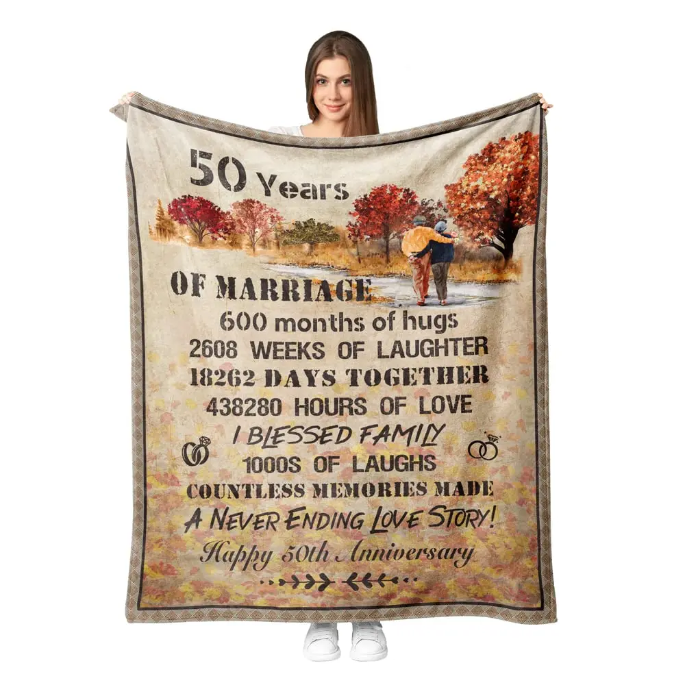 OEM Gifts for Wife, Husband Wedding Anniversary , Birthday, Christmas, Valentines, Gift Blanket