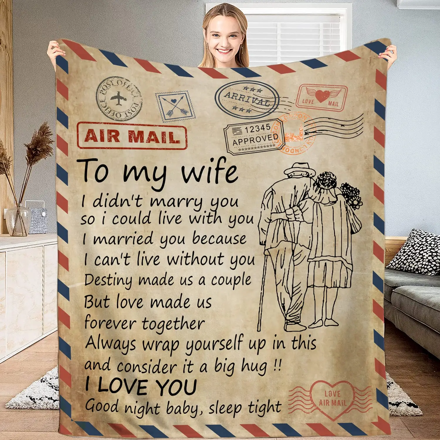 OEM Gifts for Wife, Husband Wedding Anniversary , Birthday, Christmas, Valentines, Gift Blanket