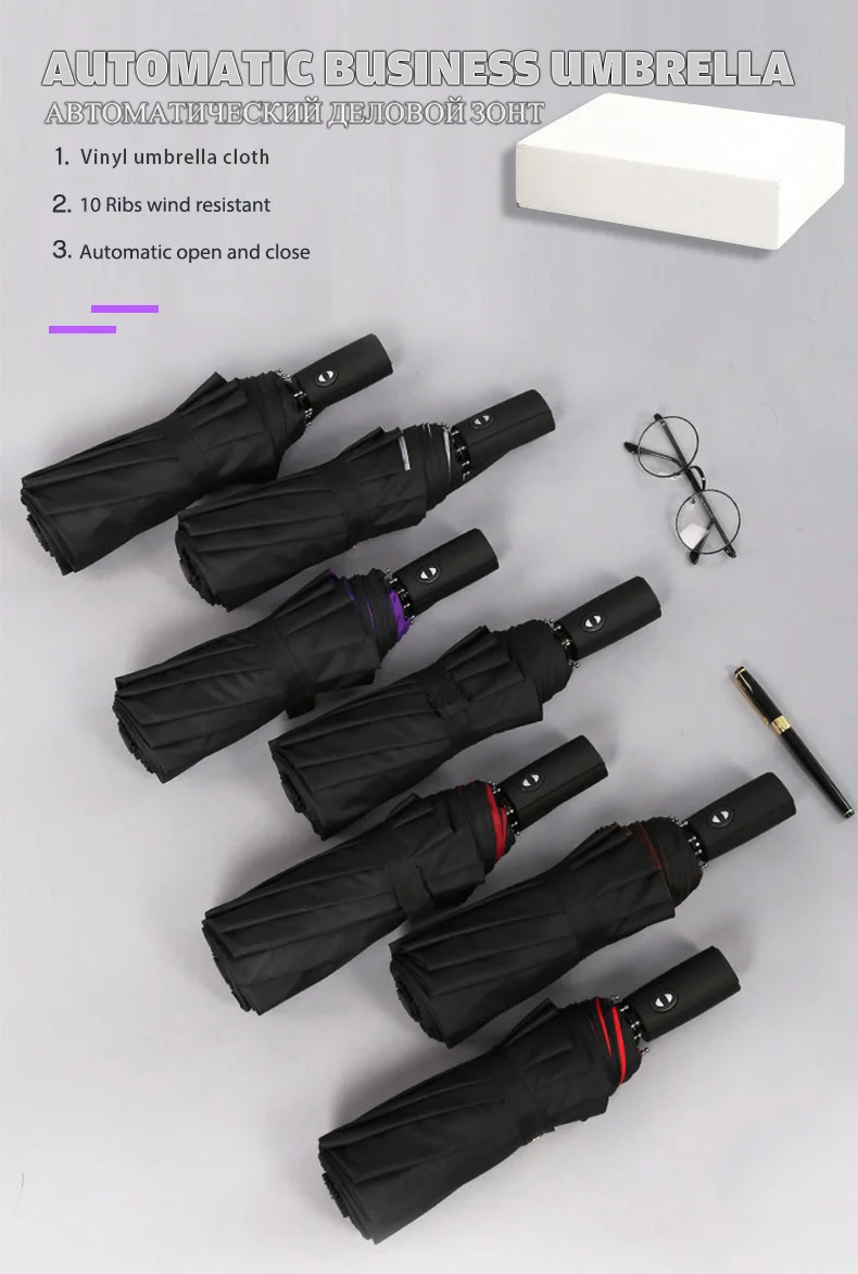 Windproof Double Layer Fully Automatic Resistant Umbrella