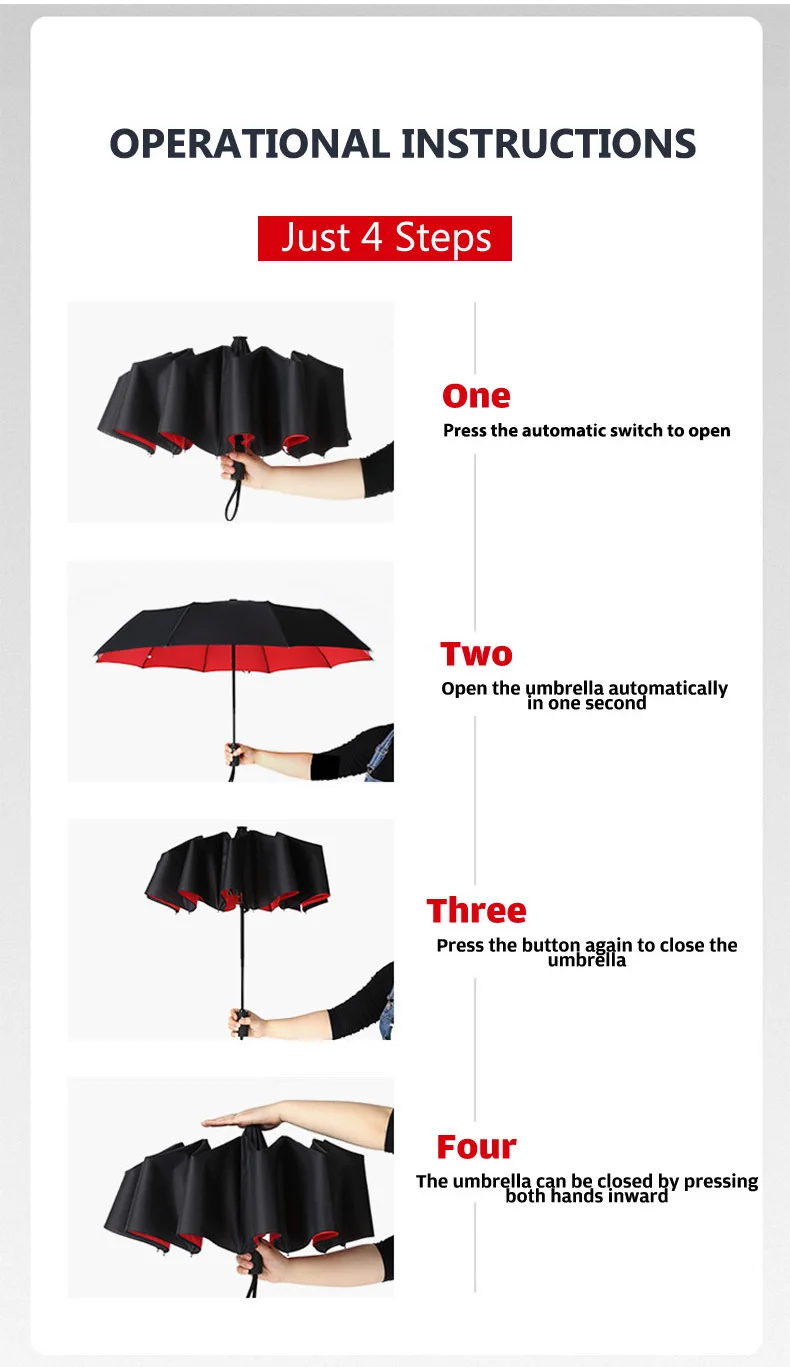 Windproof Double Layer Fully Automatic Resistant Umbrella