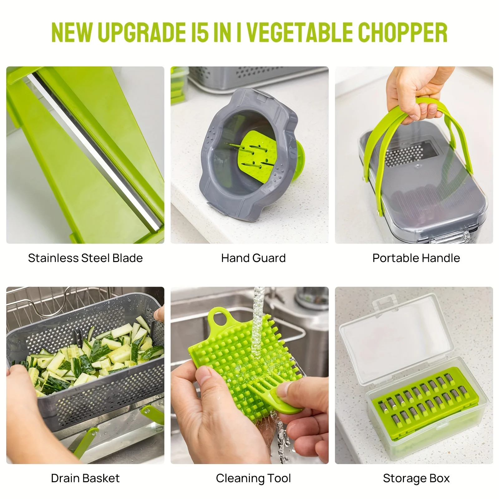 1pc Vegetable Chopper Onion Chopper Dicer, 12 Blades Veggie Chopper with Container, Vegetable Cutter Vegetable Spiralizer Vegeta