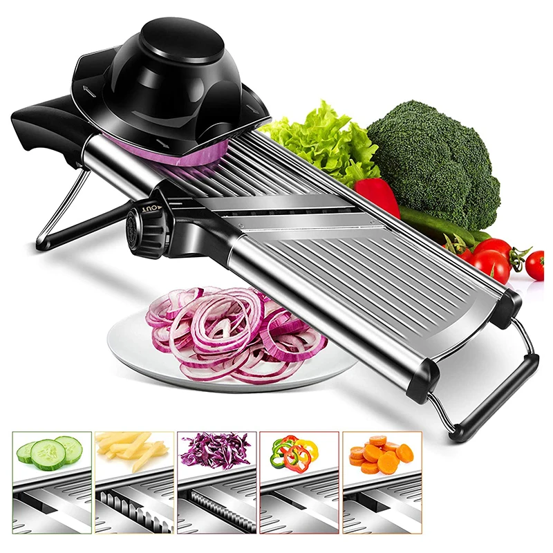 304 Stainless Steel Adjustable Mandoline Vegetable Slicer Professional Cutter Vegetable Grater With Blades Kitchen Gadgets