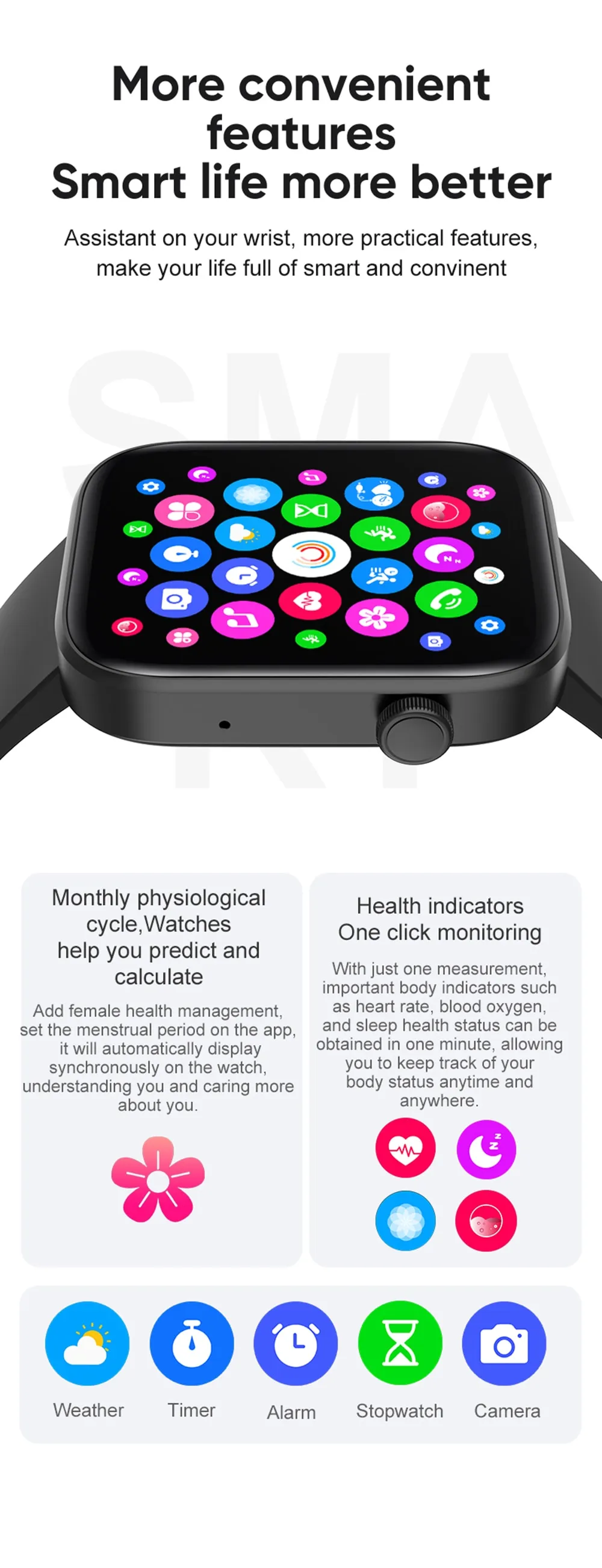 COLMI P71 Voice Calling Smartwatch Men Health Monitoring IP68 Waterproof Smart Notifications Voice Assistant Smart Watch Women