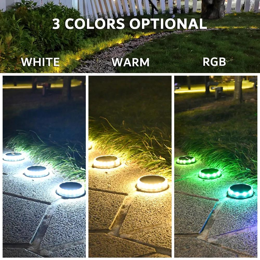 OEM 4PCS Super Bright LED Solar Pathway Light Outdoor IP65 Waterproof 3.7V 1200mAH Ground Lamp for Garden Decoration