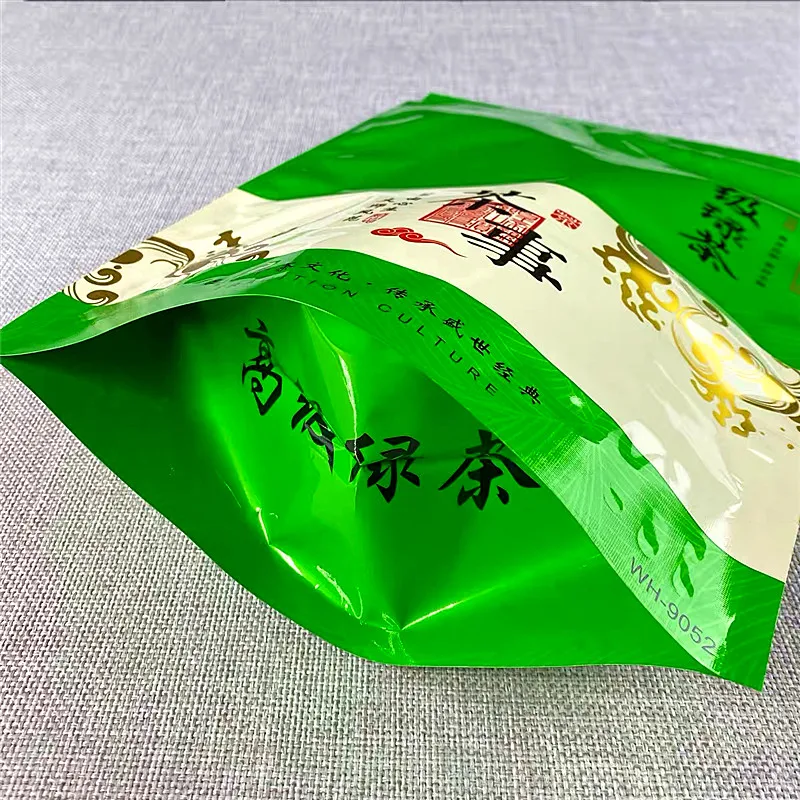Premium Chinese Jasmine Tea Set Vacuum Plastic Bags Green Tea Compression Packing Bags 250g