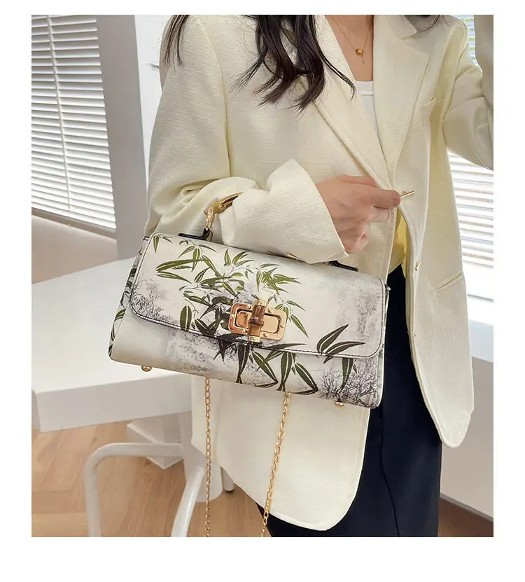 OEM Vintage Bamboo Hand Bag Pure Handmade Bags for Women Shoulder Crossbody Bag Chain Bags Women's Handbags Purses