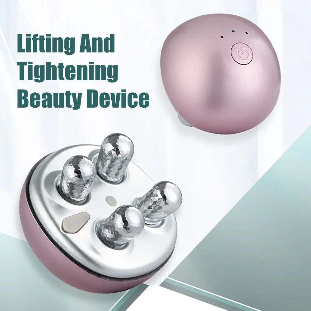 3D Facial Roller EMS Micro Current Tighten Skin Firming Face-lifting Device Skin Remove Edema Fades Fine Lines Massager