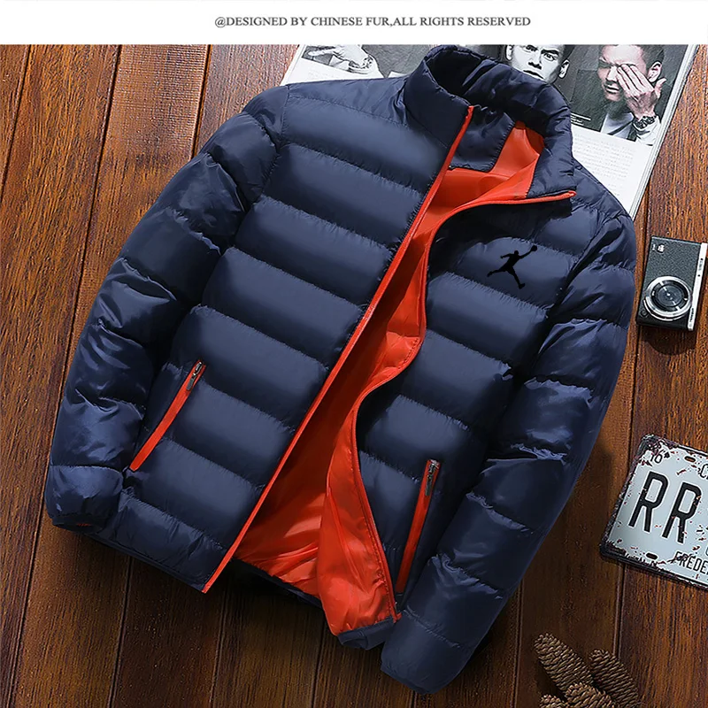 Winter Men's Padded Jacket Middle-aged And Young Large Size Light And Thin Short Padded Jacket Warm Coat S-4xl