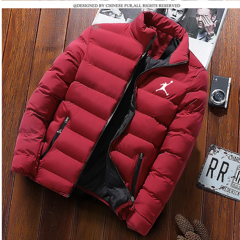 Winter Men's Padded Jacket Middle-aged And Young Large Size Light And Thin Short Padded Jacket Warm Coat S-4xl