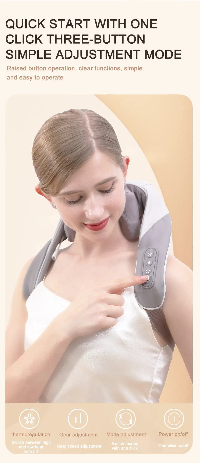 Neck and Back Massager with Soothing Heat  Wireless Electric Deep Tissue 5D Kneading Massage Pillow Shoulder Leg Body