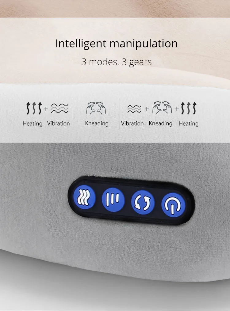 Electric Neck Massager U shaped Pillow Multifunctional Portable Shoulder Cervical Massager Outdoor Home Car Relaxing Massage