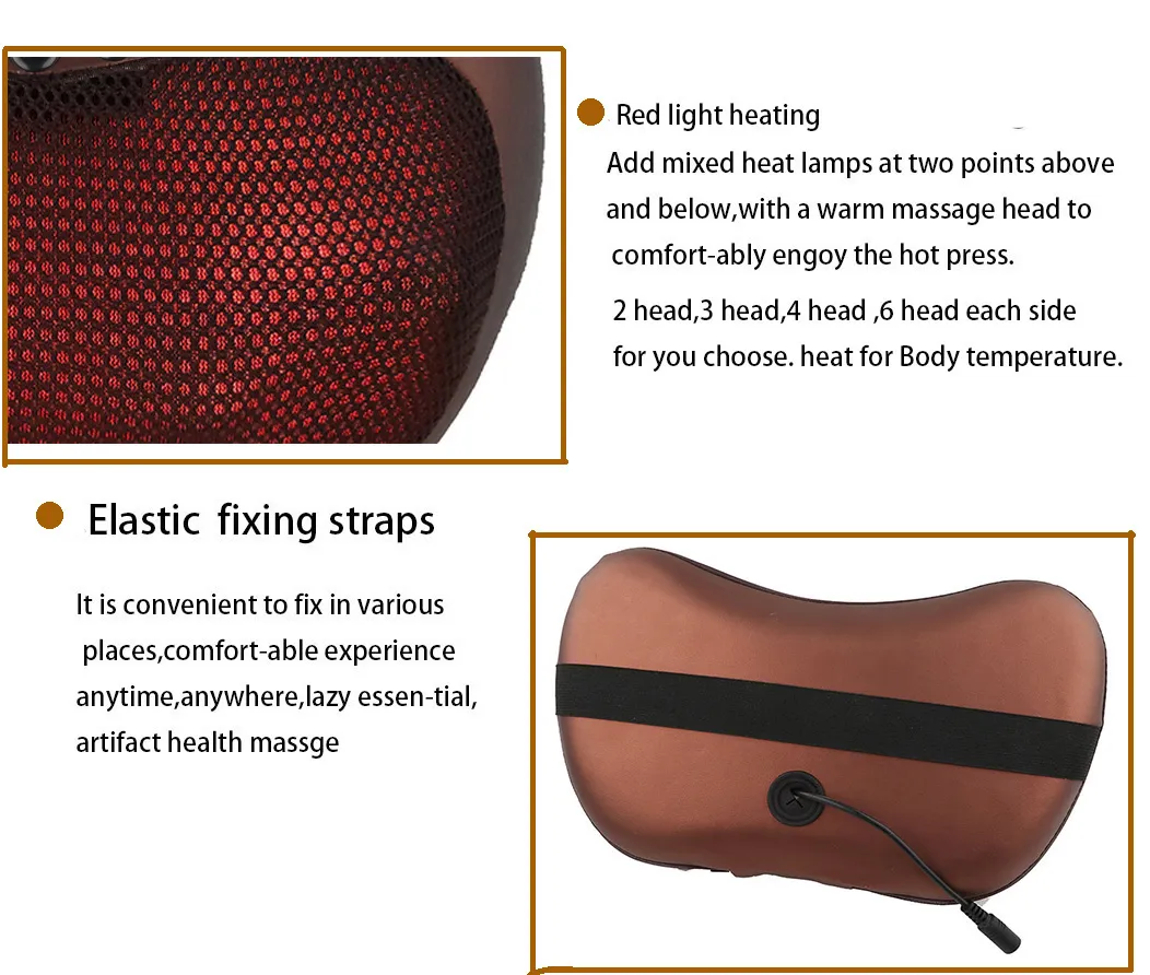 Massage pillow for back, neck and shoulders Electric roller massager