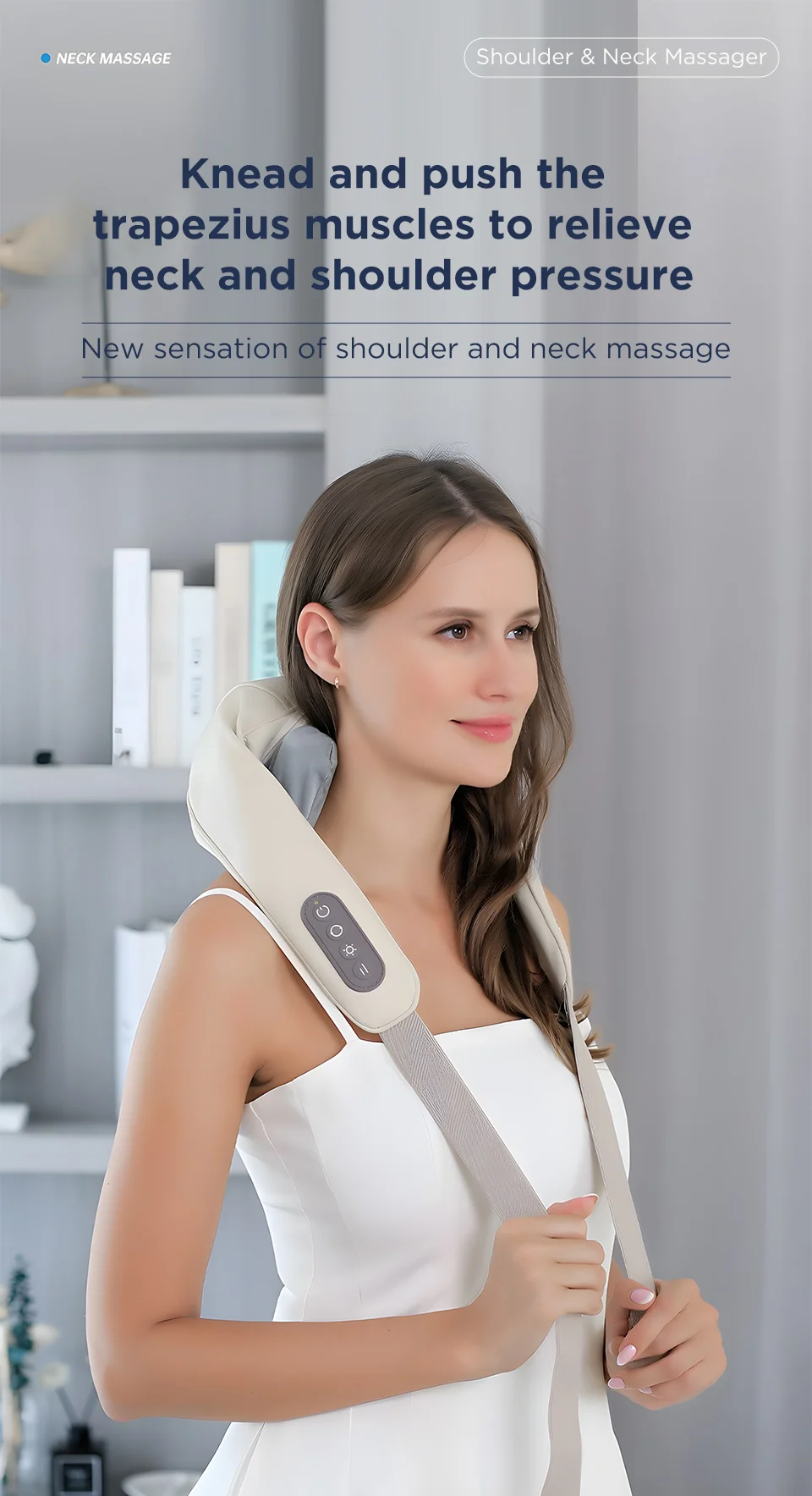 Multi-functional U-shaped simulation human kneading clip massage cape Cervical spine massager Shoulder & Back Massager