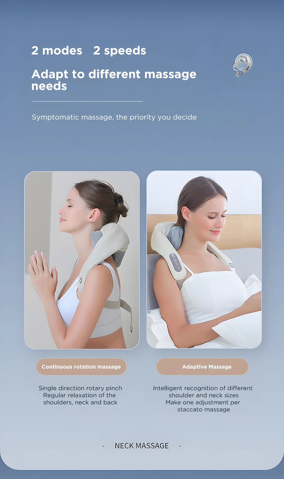 Multi-functional U-shaped simulation human kneading clip massage cape Cervical spine massager Shoulder & Back Massager