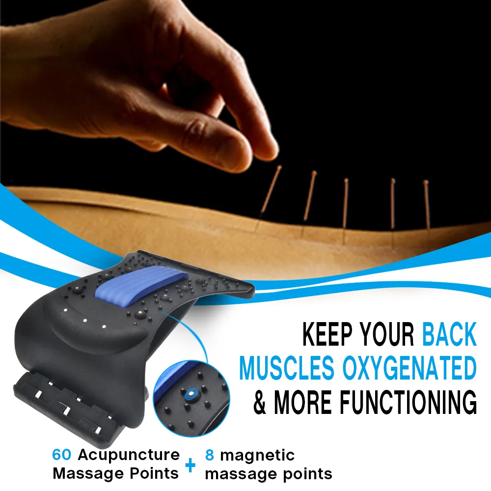 4 Level Neck Shoulder Stretcher Magnetotherapy Adjustable Support Back Lumbar Cervical Spine Massage Pain Relief Chiropractic