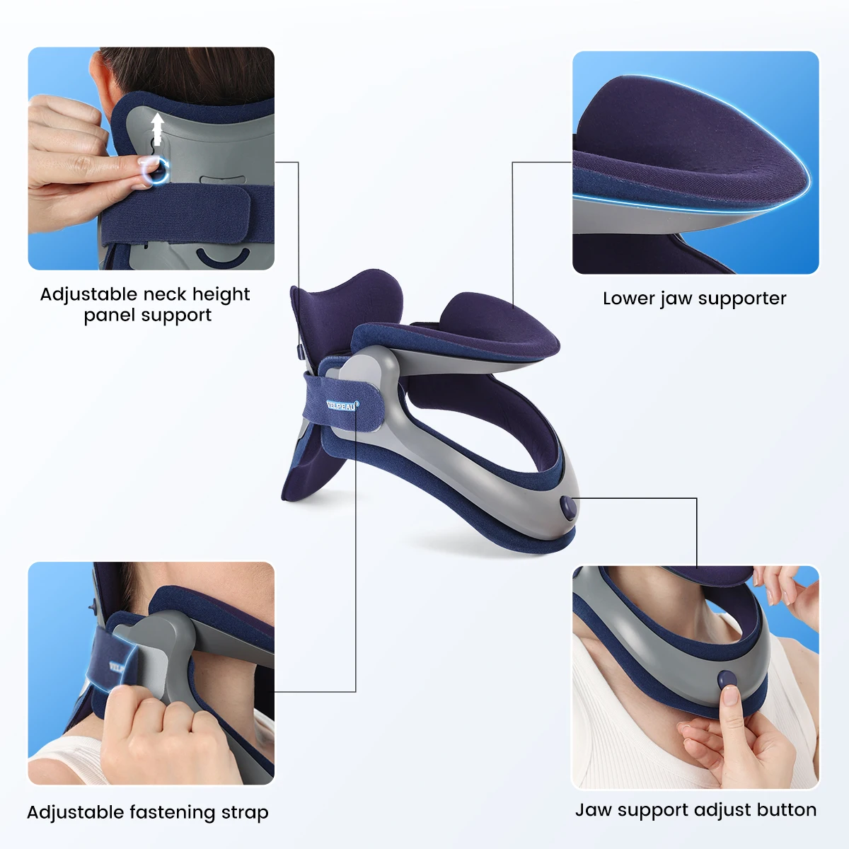 Cervical Traction Device Inflatable for Stretch Care Neck Stretcher Cervical Posture Corrector Angle Can be Adjustable