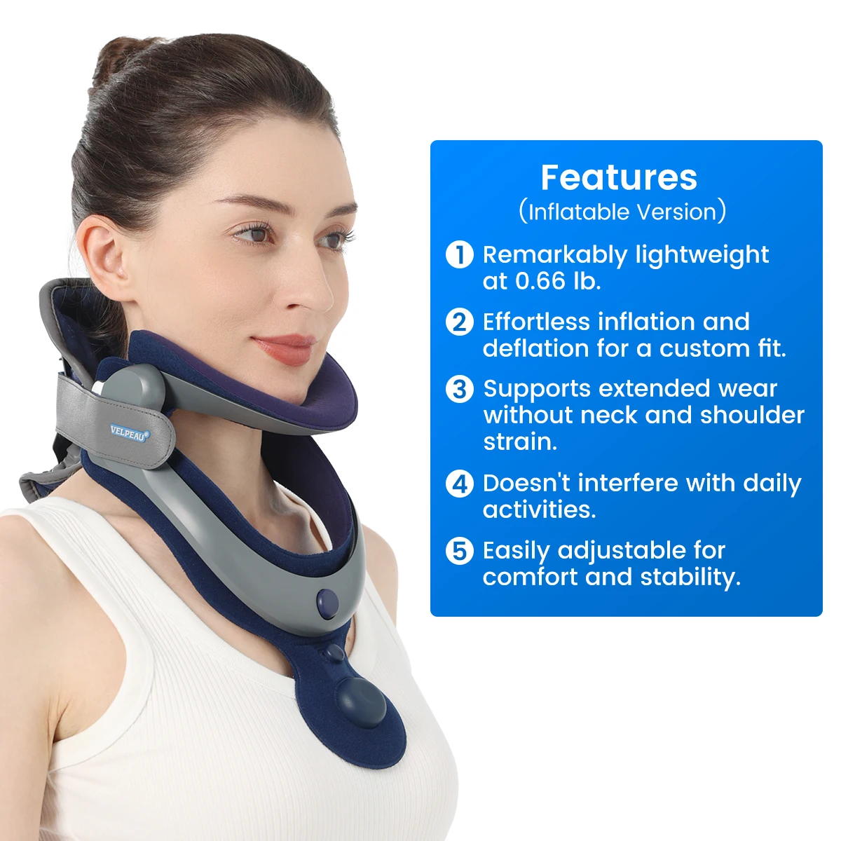 Cervical Traction Device Inflatable for Stretch Care Neck Stretcher Cervical Posture Corrector Angle Can be Adjustable