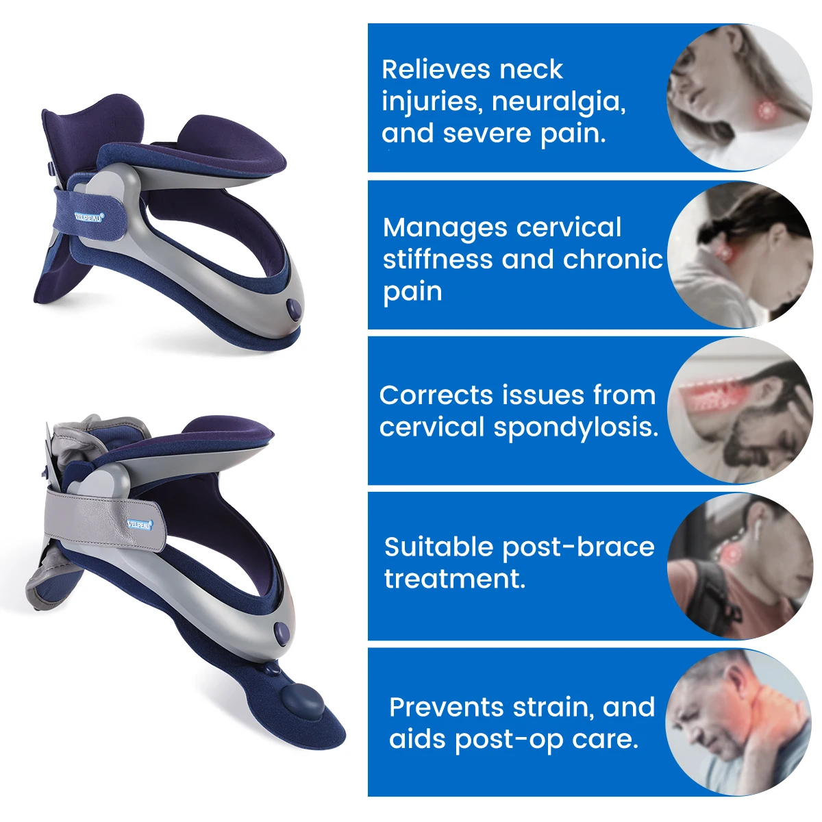 Cervical Traction Device Inflatable for Stretch Care Neck Stretcher Cervical Posture Corrector Angle Can be Adjustable