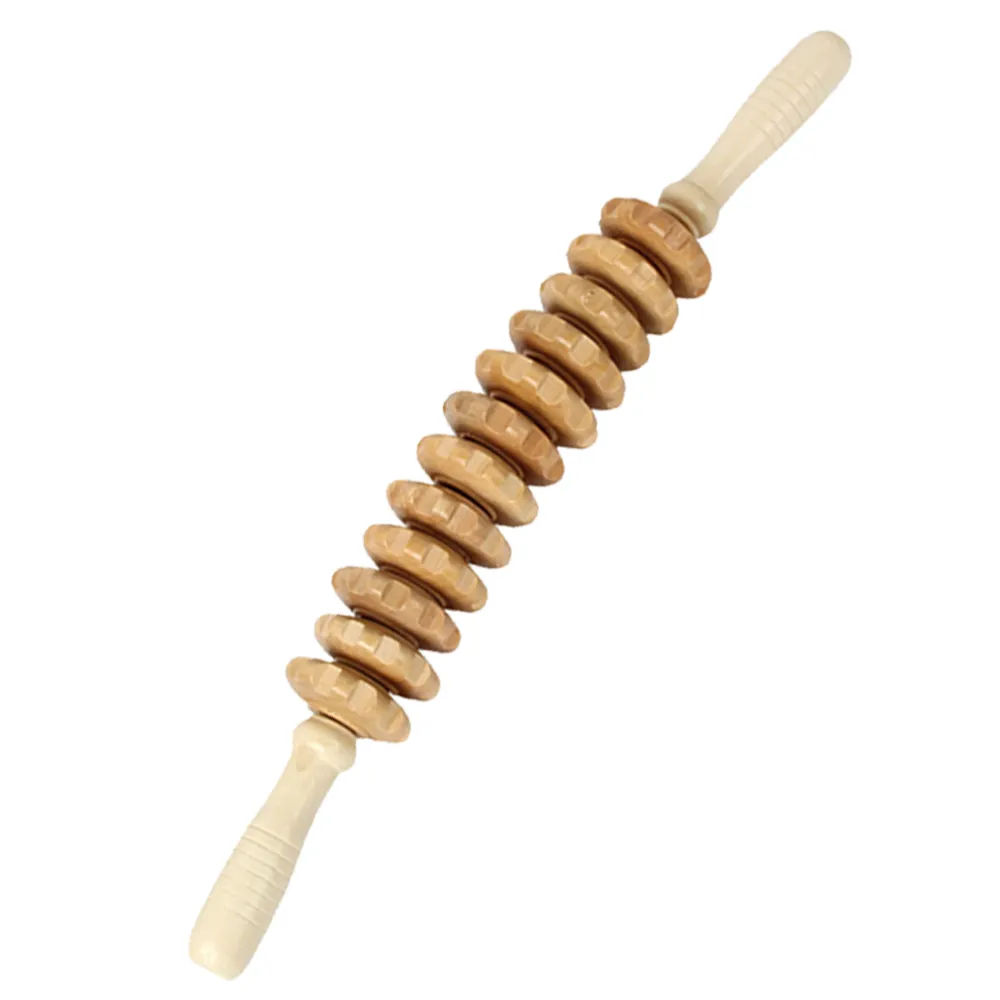 1 PC Wood Bendable Massage Roller Wooden Therapy Massager Tools,Lymphatic Drainage,Cellulite Trigger Point Manual Muscle Release