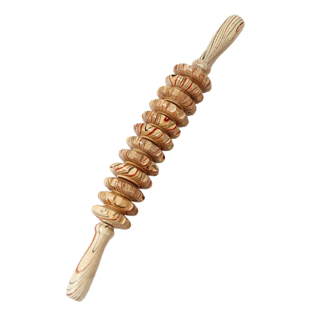 1 PC Wood Bendable Massage Roller Wooden Therapy Massager Tools,Lymphatic Drainage,Cellulite Trigger Point Manual Muscle Release