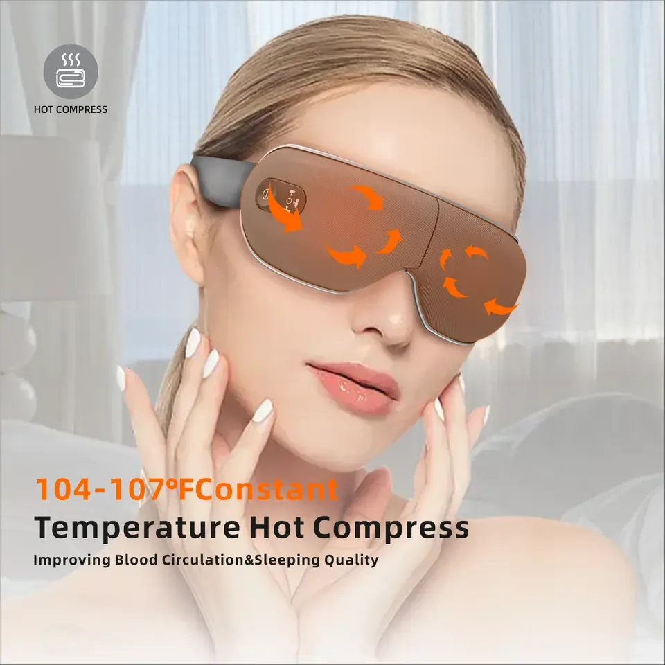 OEM Smart Eye Massager for Migraines, Heated Eye Care Device, with Bluetooth Music, Eye Care Face Massager