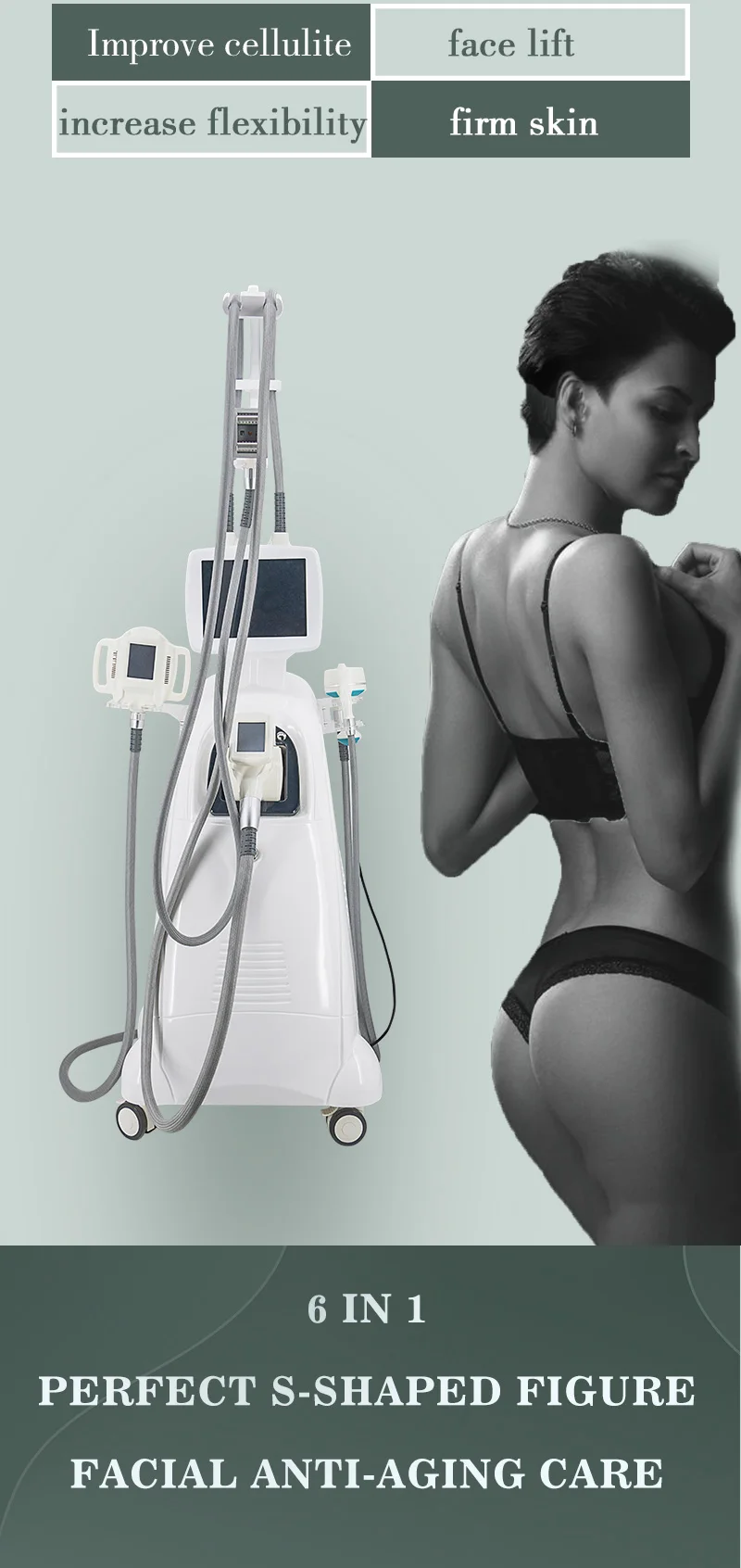 Body Shape Body Slimming Fat Burning V9 V10  Rollers Massager 6 In 1 Roller Vacuum Cavitation 40K Skin Tightening Machine