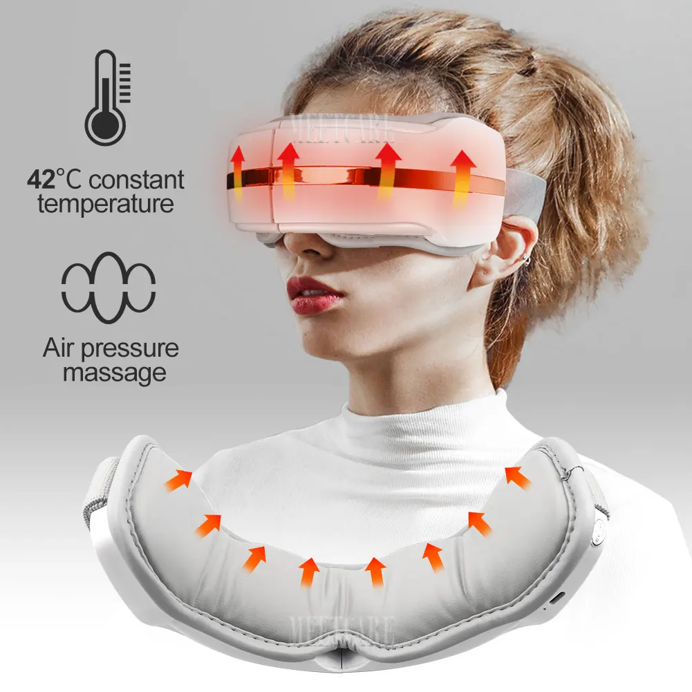 Eye Massager Eyes Fatigue Relief Smart Airbag Vibration Hot Compress Massage Bluetooth Music Relax Sleep Improve Anti Eye Bag