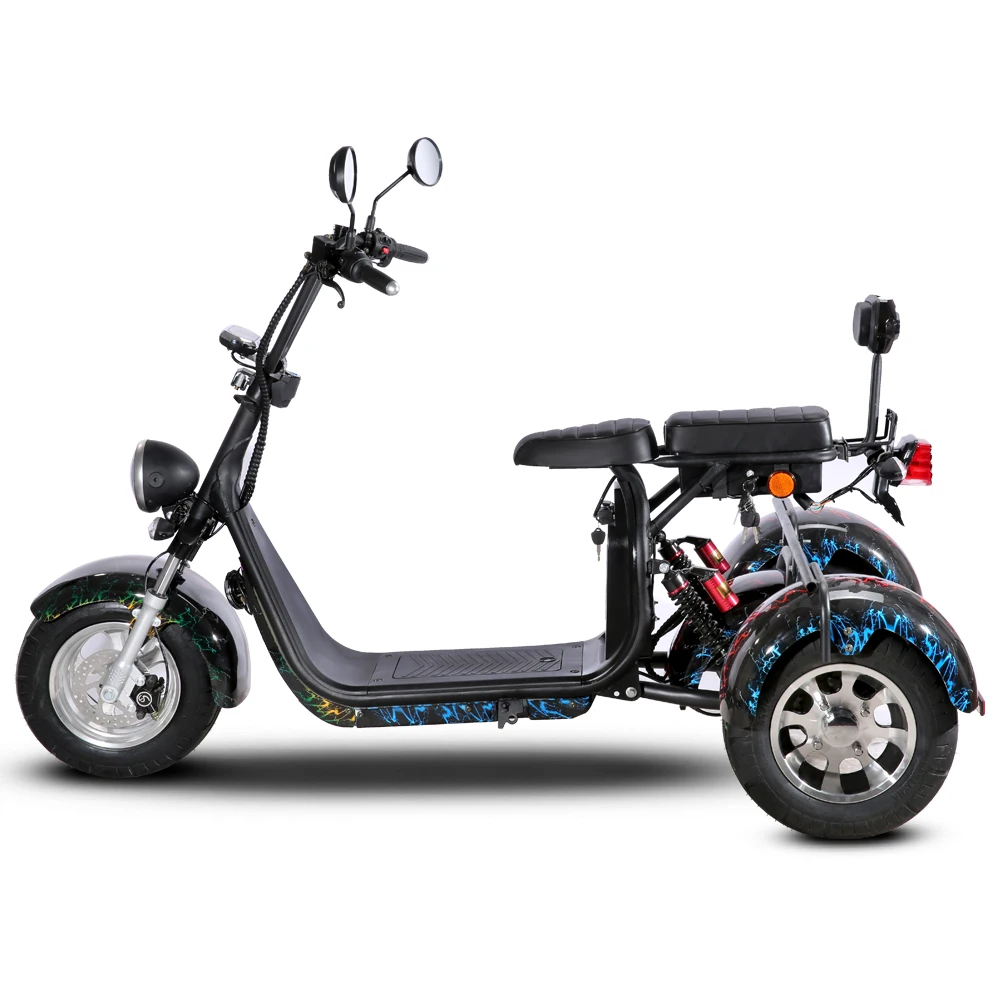 Citycoco Eectric Scooter Adult Electric 3 Wheels 1500W Motor Max Speed  40KM/H 10inch Fat Tire Electric Motorcycle EEC