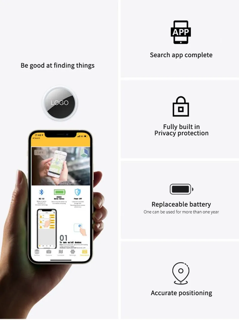 Mini Tracker Bluetooth4.0 Smart Locator Smart Anti Lost Device Locator Mobile Keys Pet Kids Finder For Apple