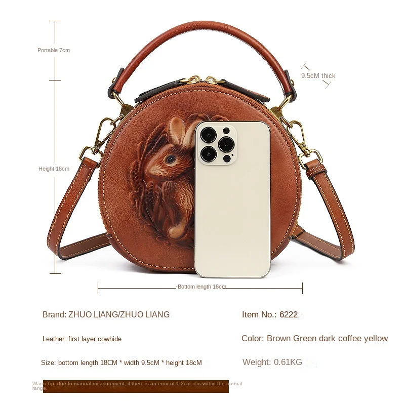 Women's Bag for Women Fashion Designer Luxury Bag Bucket Cowhide Advanced Sense Ladies Retro Literature and Art Shoulder Bags