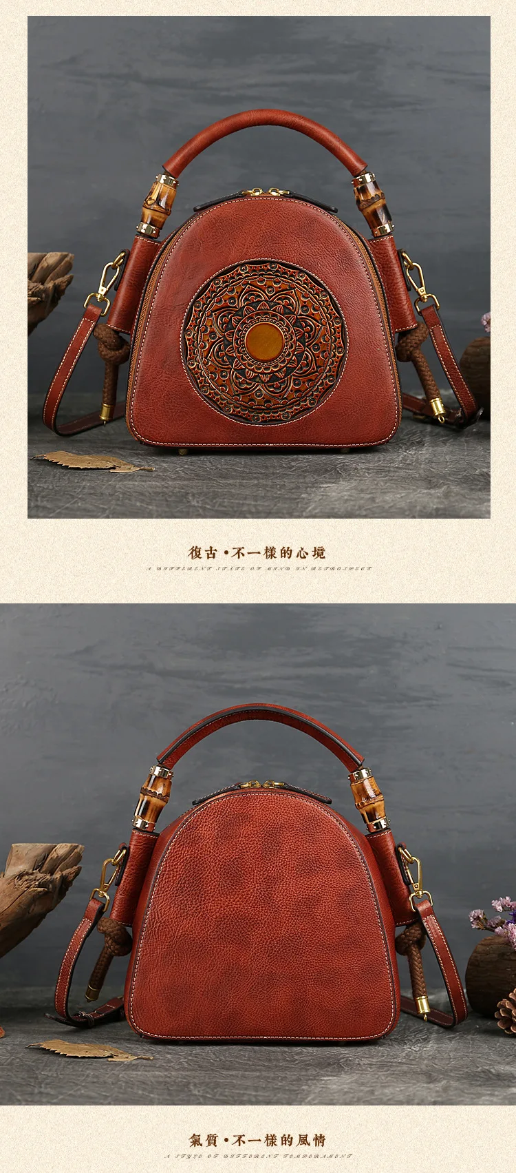 Women's Bag for Women Fashion Designer Luxury Bag Bucket Cowhide Advanced Sense Ladies Retro Literature and Art Shoulder Bags