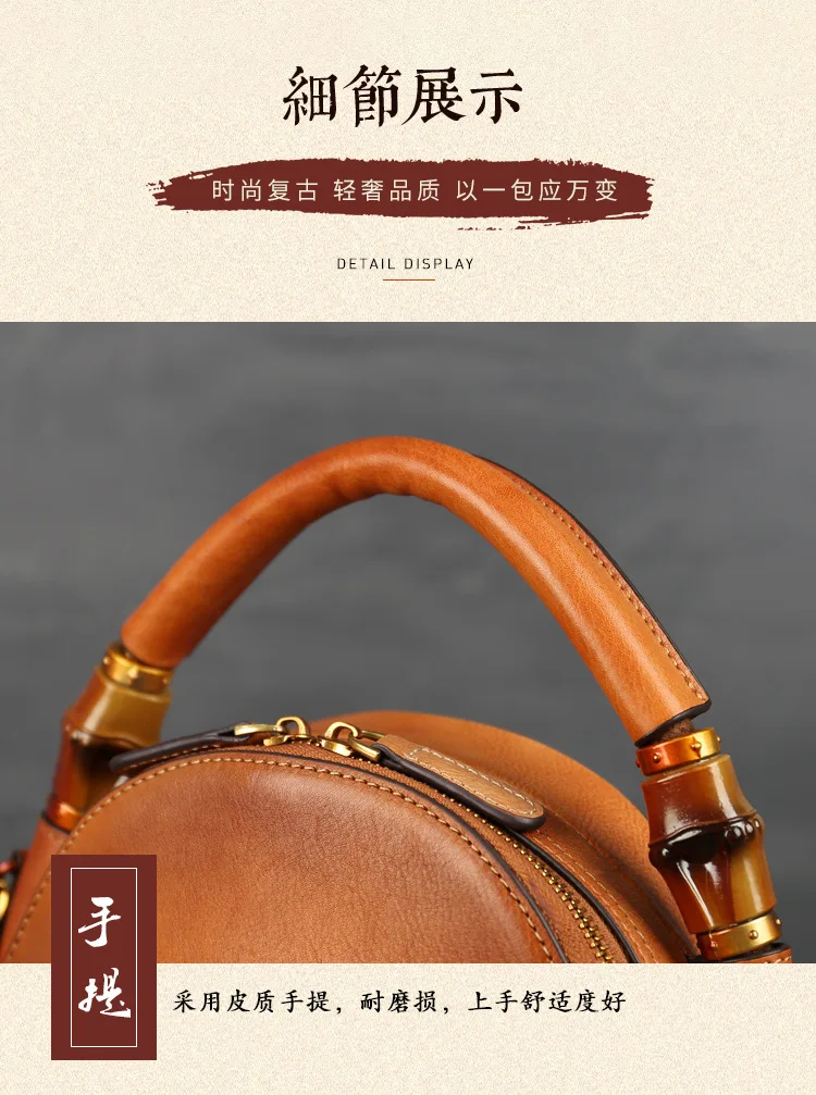 Women's Bag for Women Fashion Designer Luxury Bag Bucket Cowhide Advanced Sense Ladies Retro Literature and Art Shoulder Bags