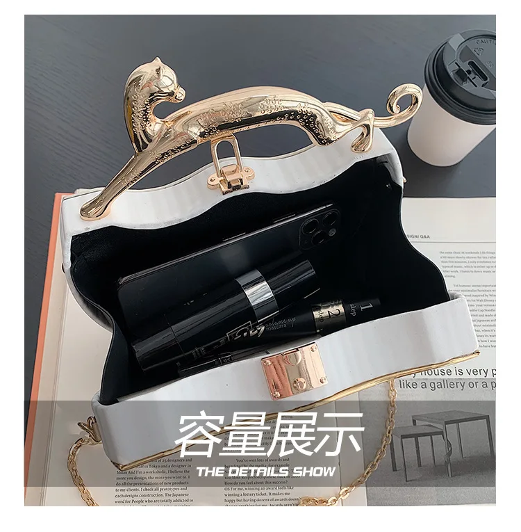 Female Luxury Designer Stripe Printed Women's Handbag Fashion Chain Crossbody Bag Box Tote 2023 Summer New Ladies Shoulder Purse