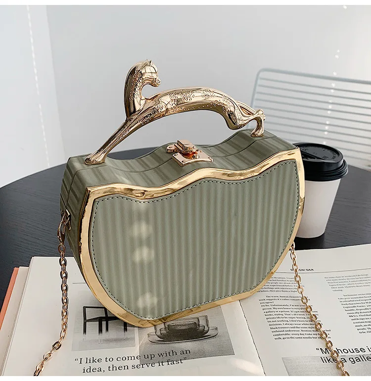 Female Luxury Designer Stripe Printed Women's Handbag Fashion Chain Crossbody Bag Box Tote 2023 Summer New Ladies Shoulder Purse