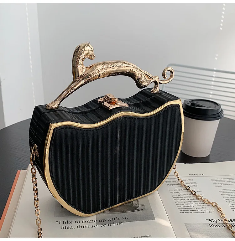 Female Luxury Designer Stripe Printed Women's Handbag Fashion Chain Crossbody Bag Box Tote 2023 Summer New Ladies Shoulder Purse