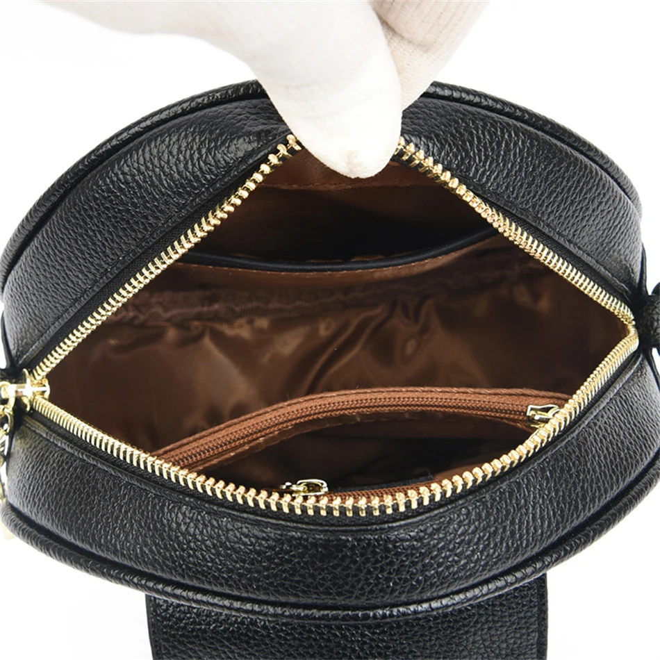 Luxury Designer Circle Crocodile Pattern Female Hand Bags Brand Leather Ladies Handbags Purses Fashion Small Women Shoulder Bag