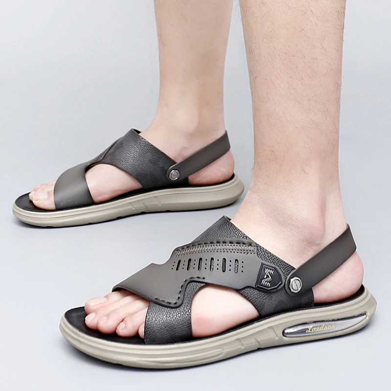 2024 Mens Sandals Comfortable Round Toe Outdoor Breathable Casual Lightweight Trendy All-match Fashion Sandals New Spring Summer