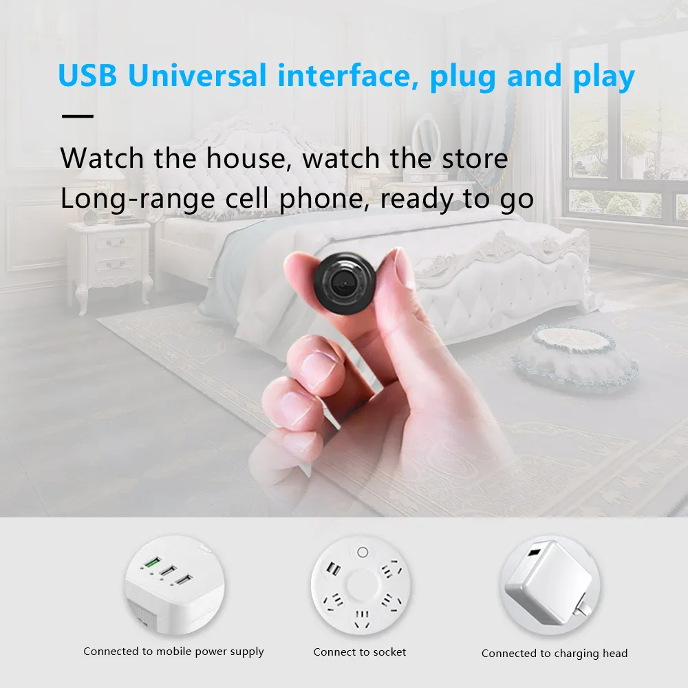 Mini Camera HD 1080P Wireless WiFi Baby Monitor Indoor Safety Security Surveillance Night Vision Camcorder IP Cam Video Recorder