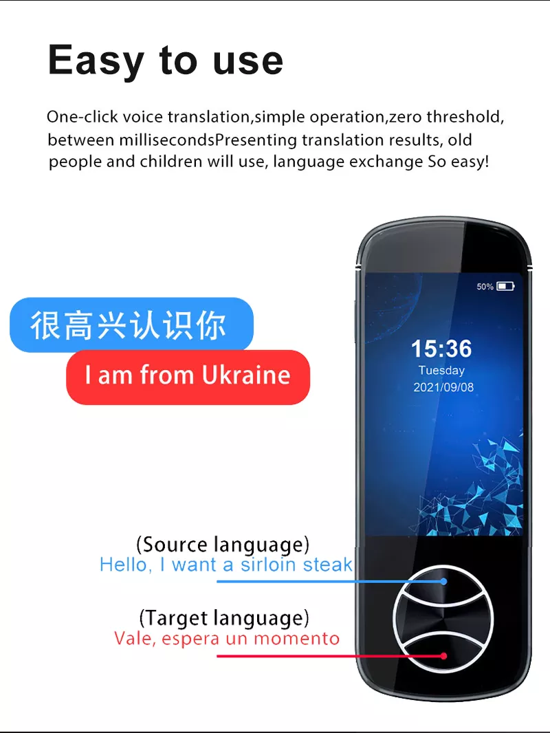 Smart Voice Translator Pens 127 Languages Real Time Online Instant Offline Translation AI Conversion V10 Translator For Travel