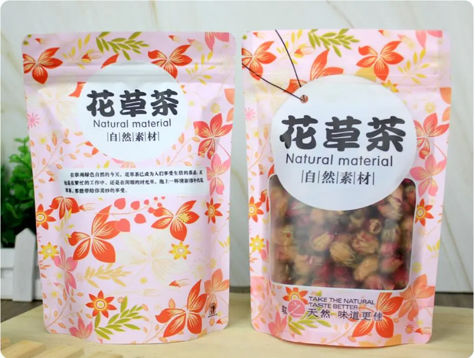 250g China jasmine Dragon Pearl Tea Set Vacuum Plastic Bags jasmine Rose Fower Tea Bags Compression No Packing Bag