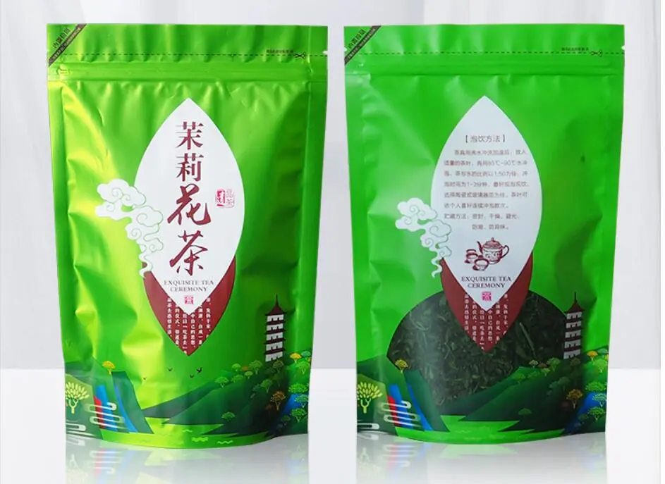 250g China jasmine Dragon Pearl Tea Set Vacuum Plastic Bags jasmine Rose Fower Tea Bags Compression No Packing Bag