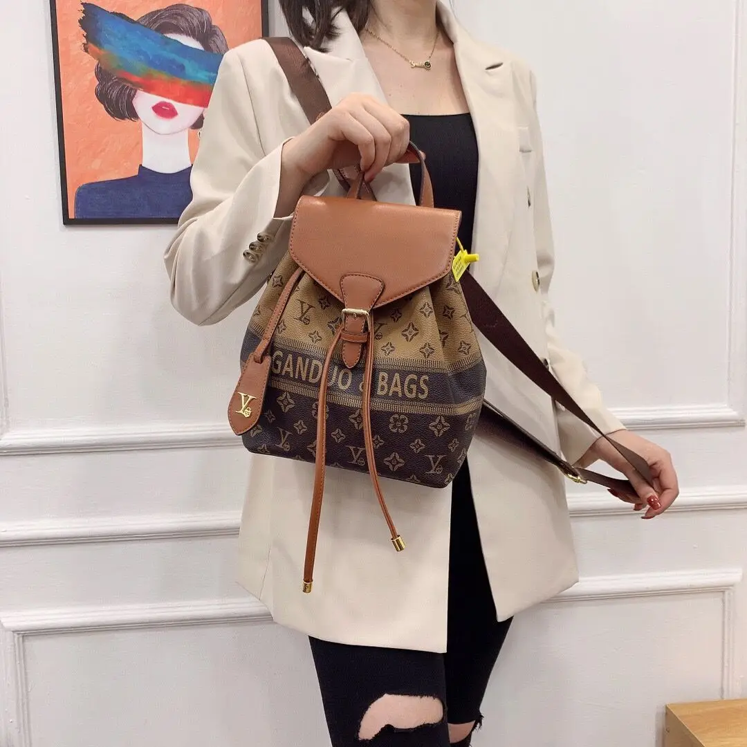 2024 New High Quality Light Luxury Printed Backpack with A Trendy and Niche Design, Simple and High-end Backpack for Women