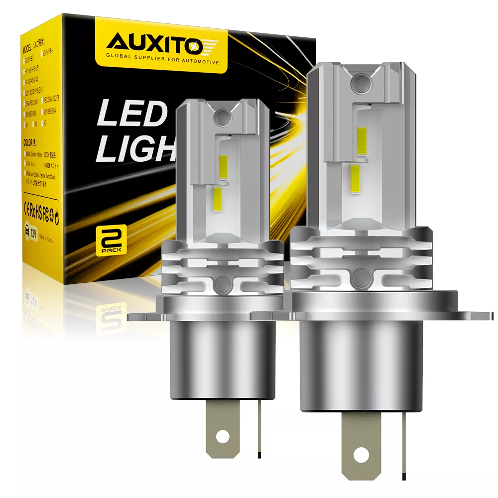 AUXITO 1/2Pcs H4 9003 LED Hi/Lo High and Low Beam With Canbus Headlight for Audi Honda VW Toyota H4 LED Bulb Motorcycle Headlamp