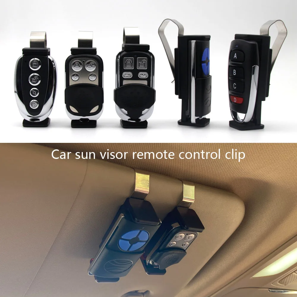 Car Sun Visor Clip Holder Gate Remote 47-68mm for Garage Door Control Car Keychain Barrier Universal Opener Quick installation