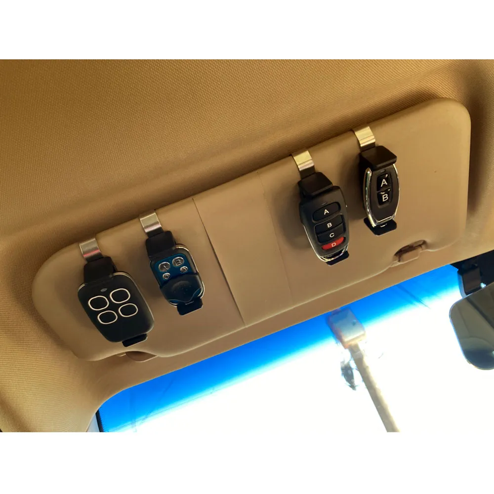 Car Sun Visor Clip Holder Gate Remote 47-68mm for Garage Door Control Car Keychain Barrier Universal Opener Quick installation
